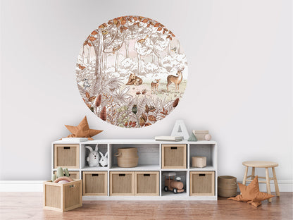 Forest Friends Autumn 1 wall circle sticker by Artehub