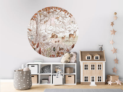 Forest Friends Autumn 1 wall circle sticker by Artehub
