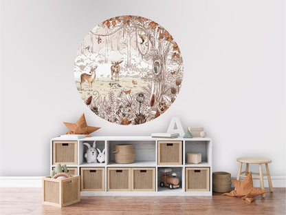 Forest Friends Autumn 2 wall circle sticker by Artehub