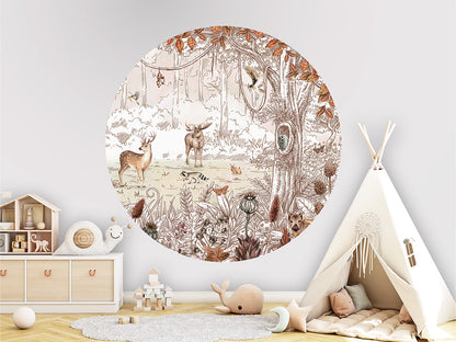 Forest Friends Autumn 2 wall circle sticker by Artehub