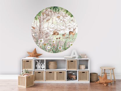Forest Friends Spring 1 wall circle sticker by Artehub
