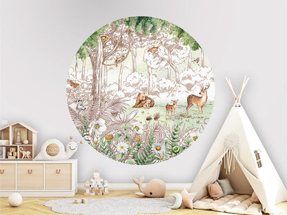 Forest Friends Spring 1 wall circle sticker by Artehub