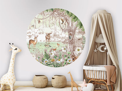 Forest Friends Spring 2 wall circle sticker by Artehub