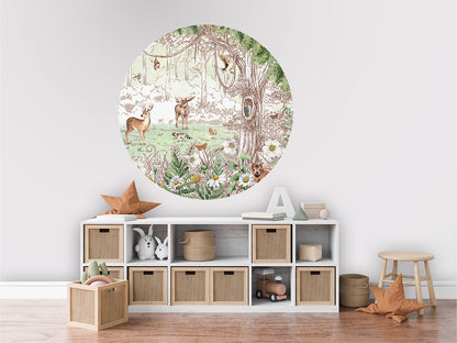 Forest Friends Spring 2 wall circle sticker by Artehub