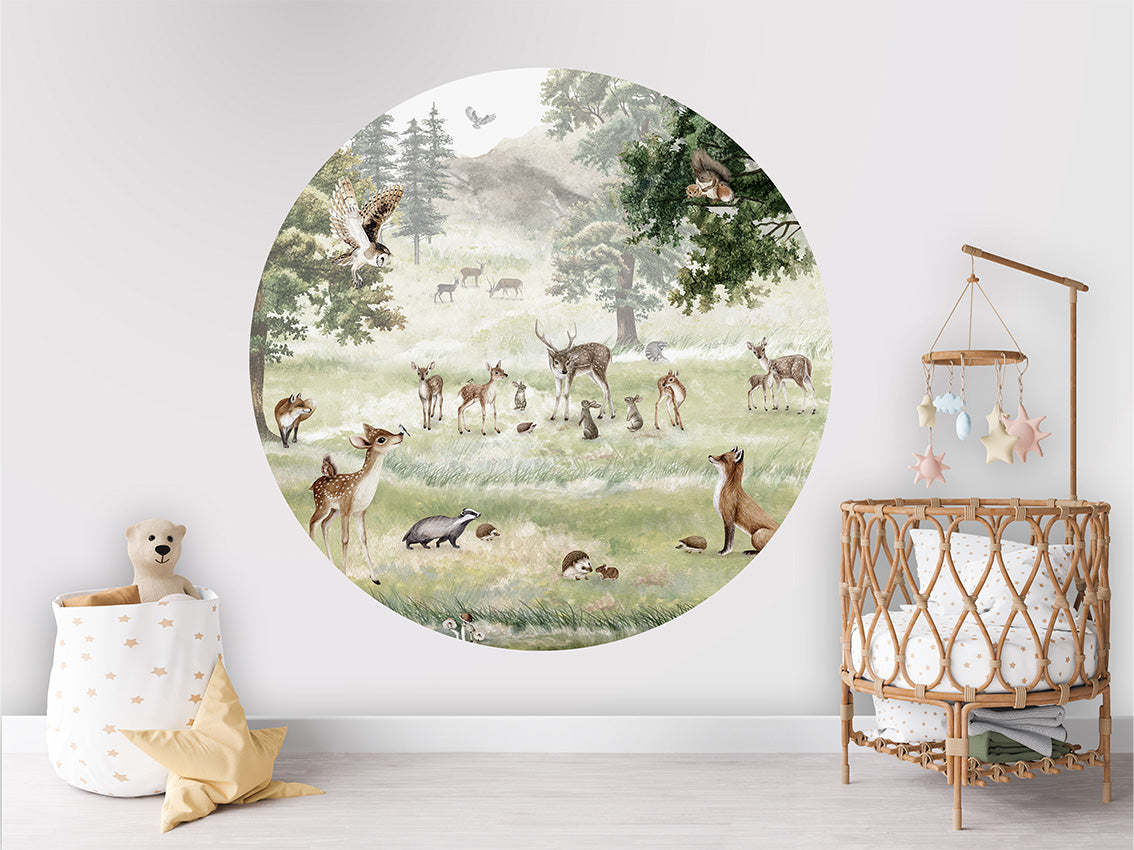 Forest Fun wall circle sticker by Artehub