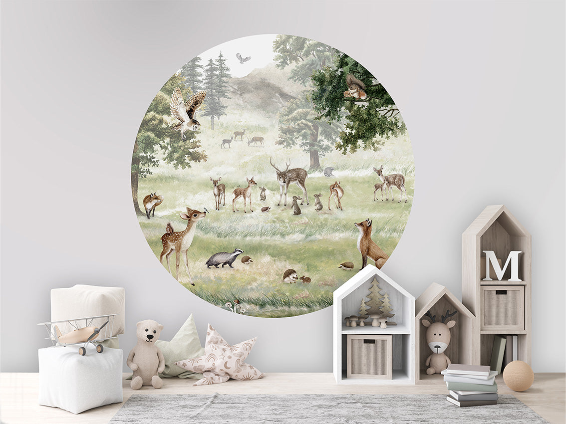 Forest Fun wall circle sticker by Artehub