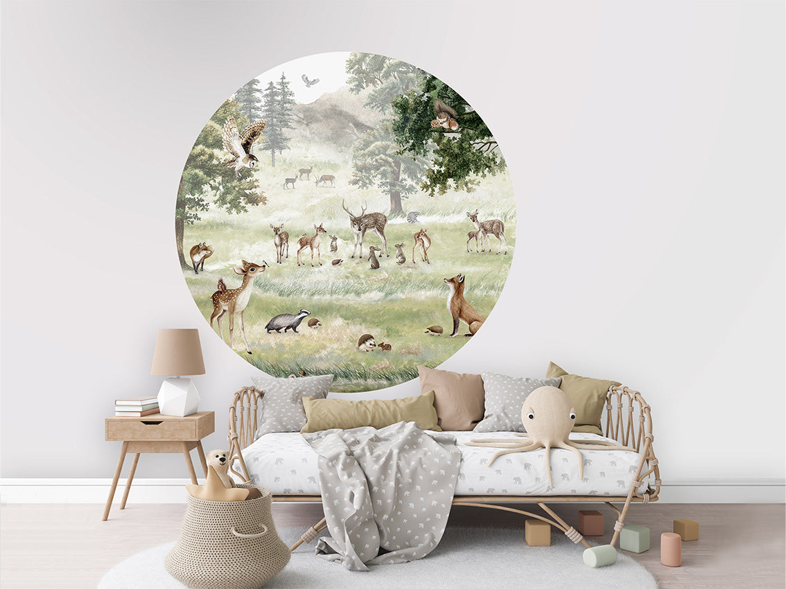 Forest Fun wall circle sticker by Artehub