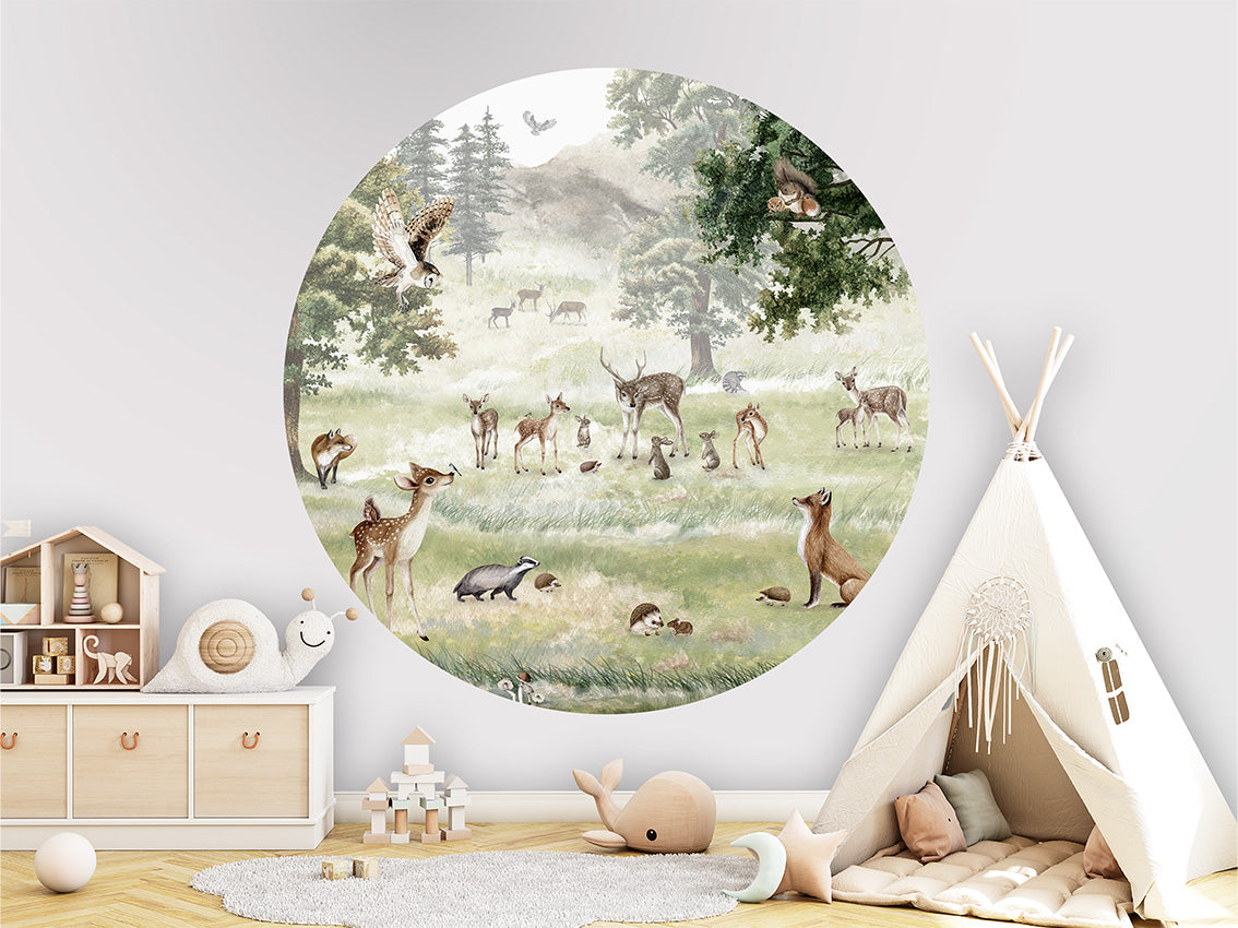 Forest Fun wall circle sticker by Artehub