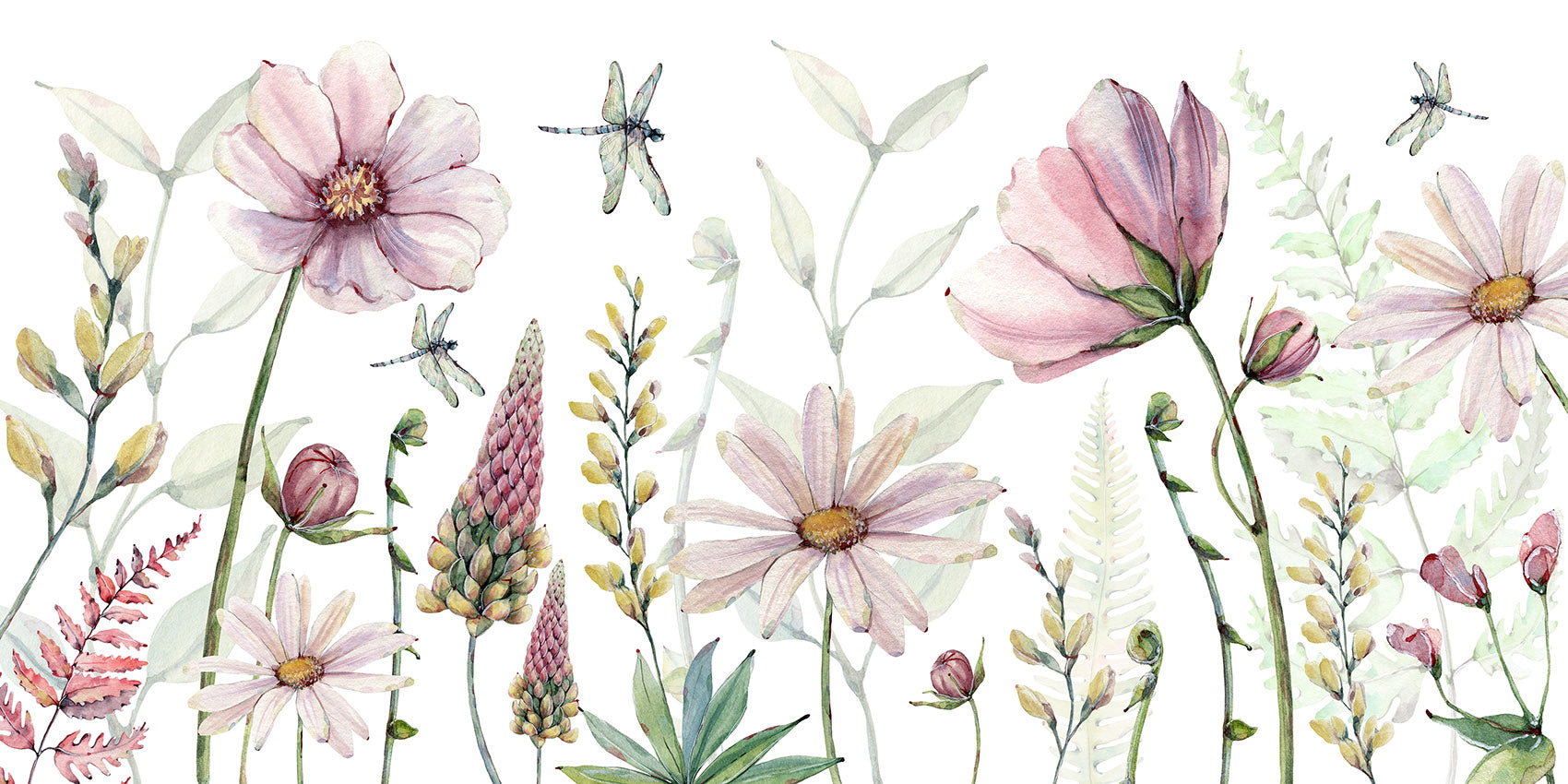 Fabulous Flowers European mural wallpaper design for kids room — Artehub Egypt