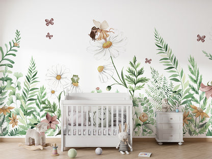 Fairy Garden luxury wallpaper in kids room interior — Artehub Egypt