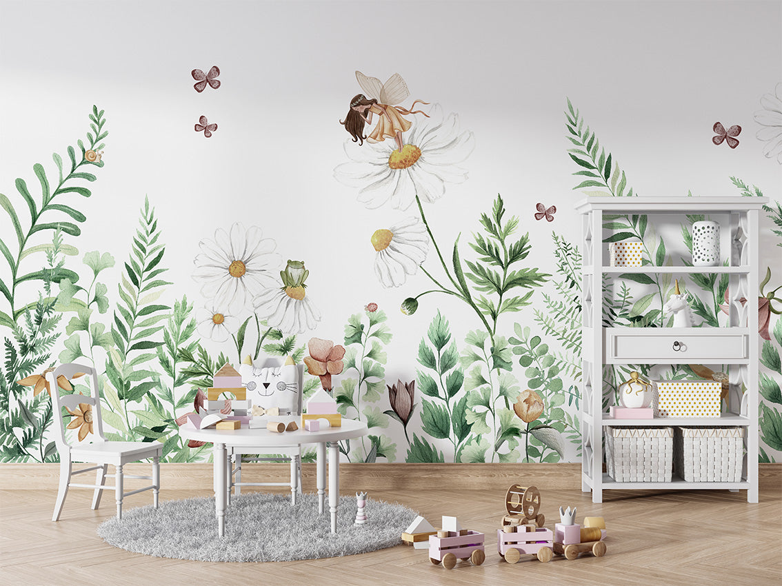 Fairy Garden luxury wallpaper in kids room interior — Artehub Egypt
