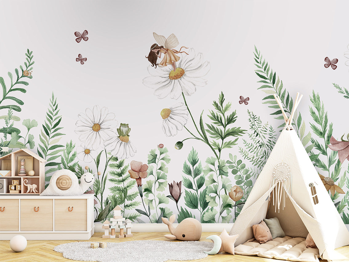 Fairy Garden luxury wallpaper in kids room interior — Artehub Egypt