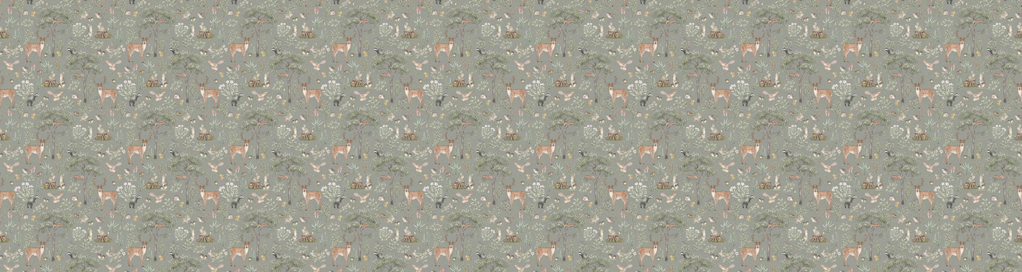Fantastic Forest - Green European wallpaper motif design for kids room — Artehub Egypt