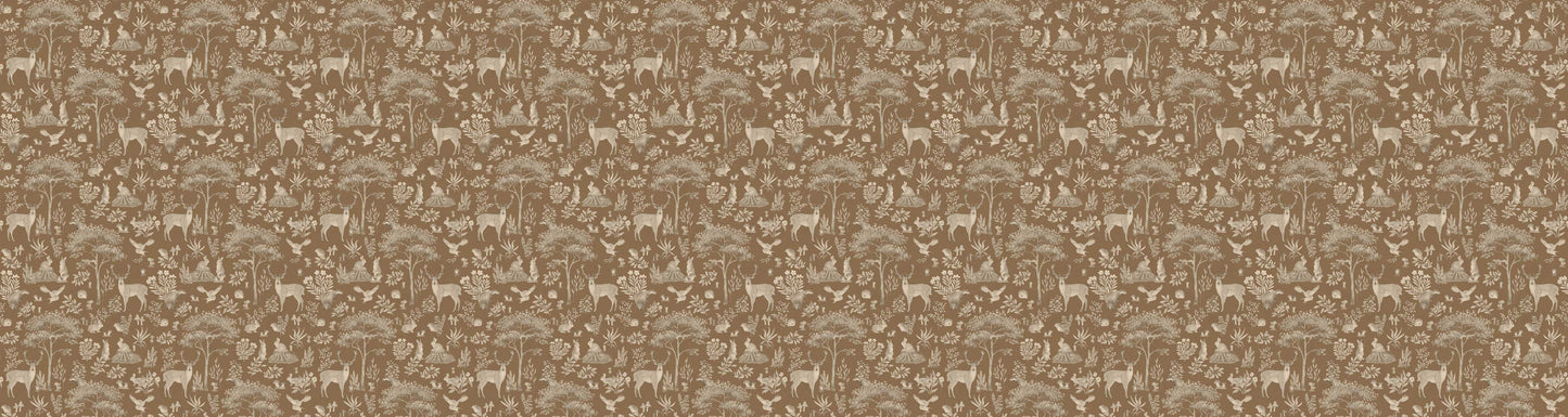 Fantastic Forest - Vintage Brown European wallpaper motif design for kids room — Artehub Egypt
