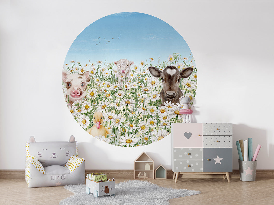 Farm Animals wall circle sticker by Artehub