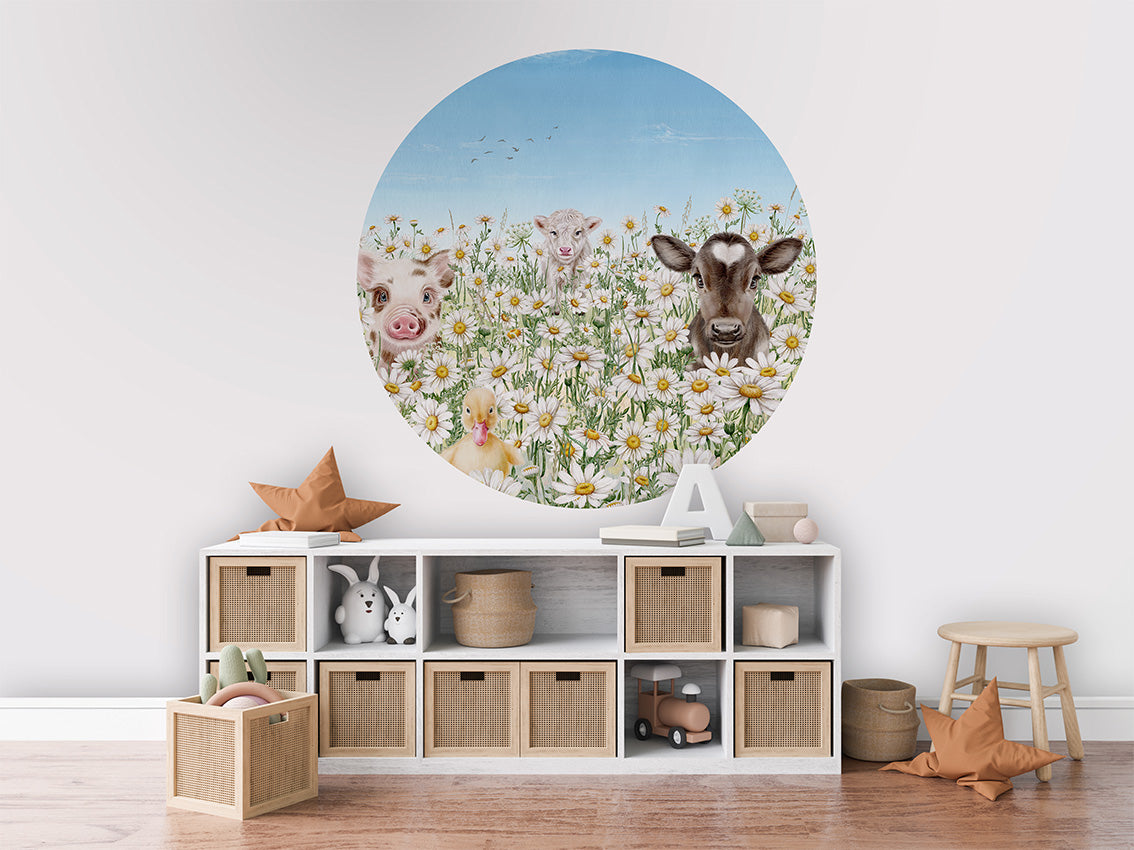 Farm Animals wall circle sticker by Artehub