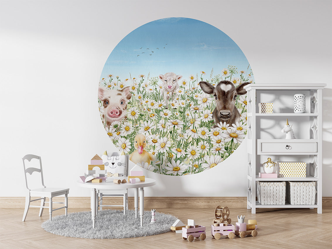 Farm Animals wall circle sticker by Artehub