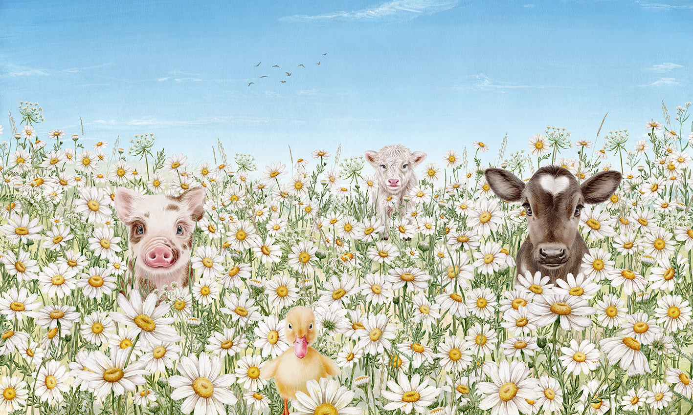 Farm Animals European mural wallpaper design for kids room — Artehub Egypt