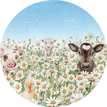 Farm Animals wall circle sticker by Artehub