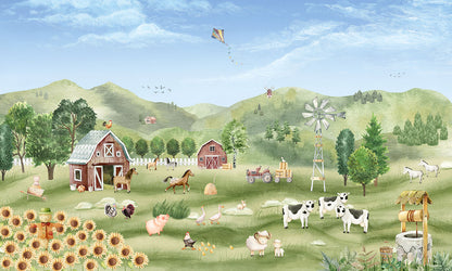 Farm_Joy mural wallpaper design — premium kids room wallpaper by Artehub Egypt