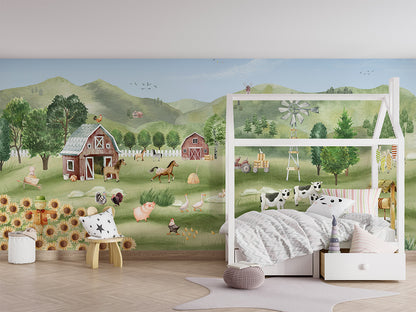 Farm_Joy kids room wallpaper interior — premium wallpaper by Artehub Egypt
