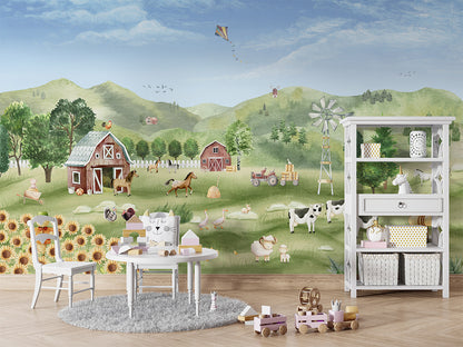 Farm_Joy kids room wallpaper interior — premium wallpaper by Artehub Egypt