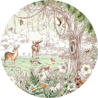Forest Friends Spring 2 wall circle sticker by Artehub