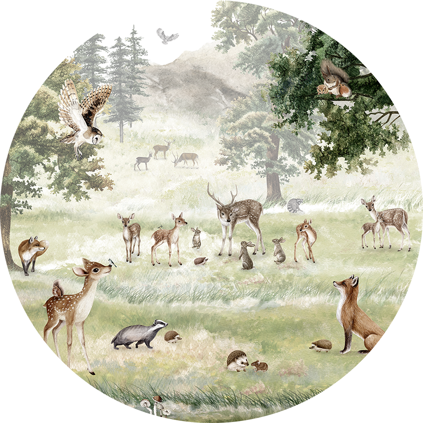 Forest Fun wall circle sticker by Artehub