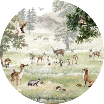 Forest Fun wall circle sticker by Artehub