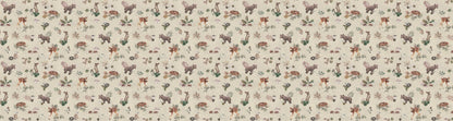 Forest Gathering - Beige European wallpaper motif design for kids room — Artehub Egypt
