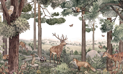 Forest Jive European mural wallpaper design for kids room — Artehub Egypt