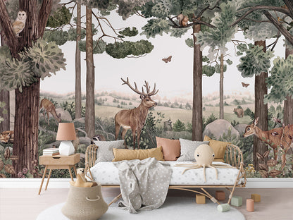 Forest Jive luxury wallpaper in kids room interior — Artehub Egypt