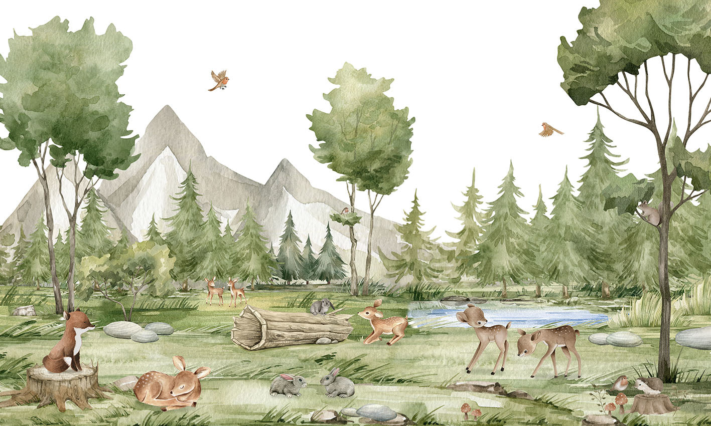 Forest_Joy mural wallpaper design — premium kids room wallpaper by Artehub Egypt