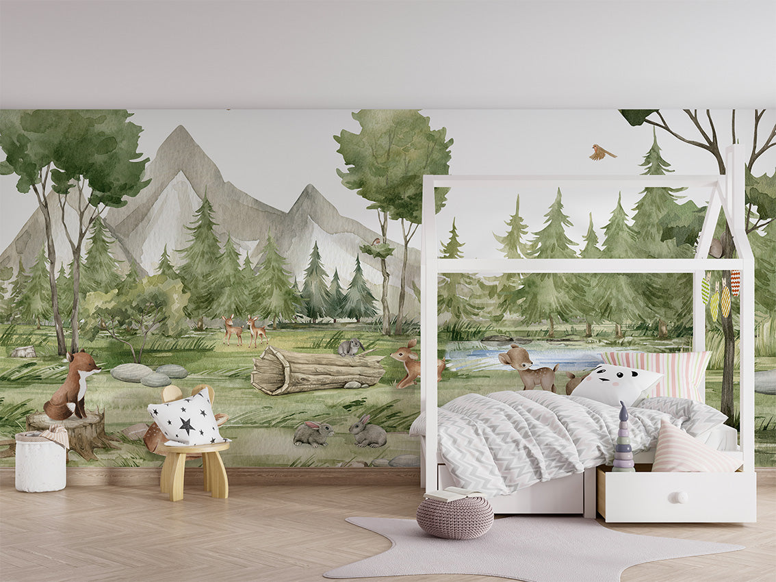 Forest_Joy kids room wallpaper interior — premium wallpaper by Artehub Egypt