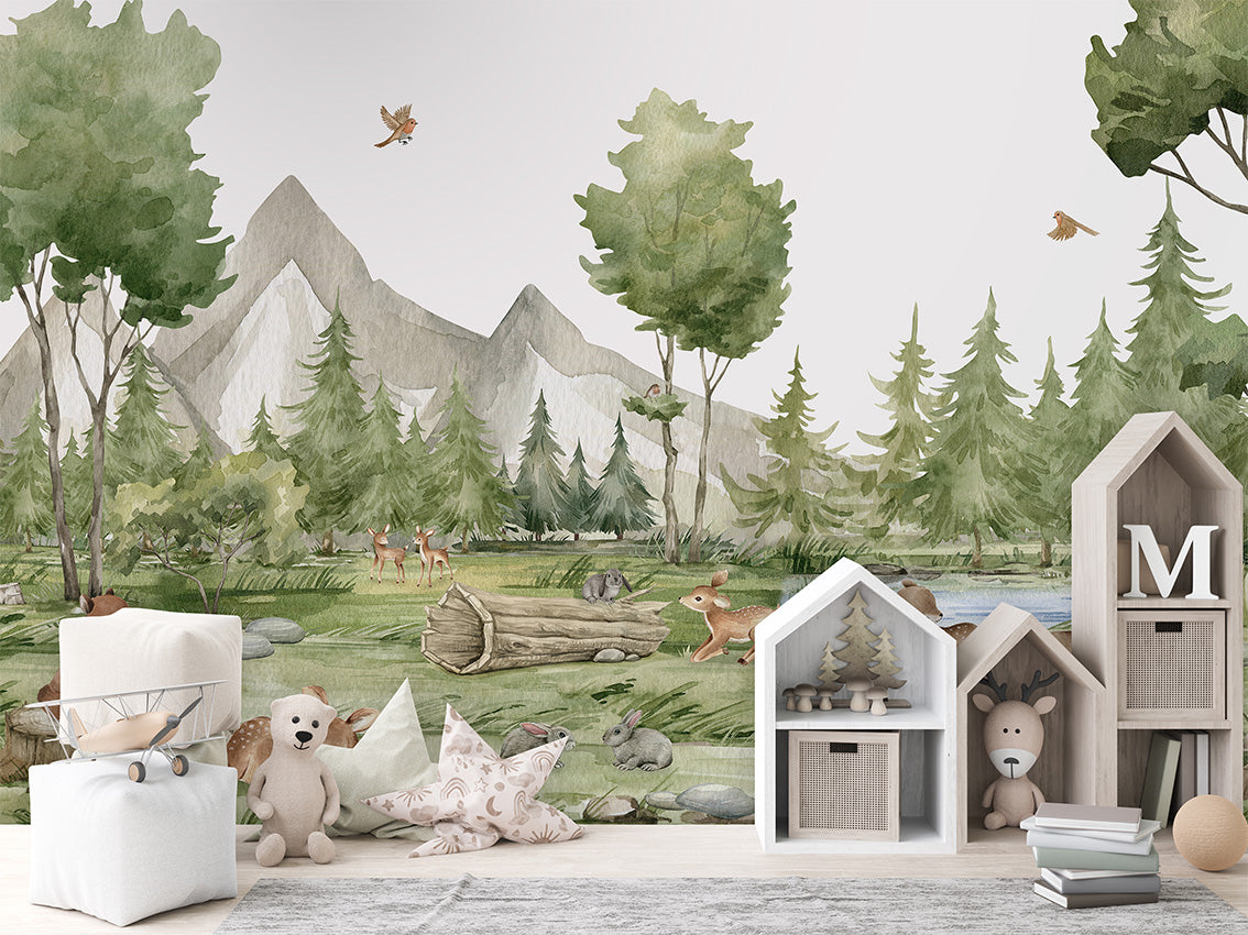 Forest_Joy kids room wallpaper interior — premium wallpaper by Artehub Egypt