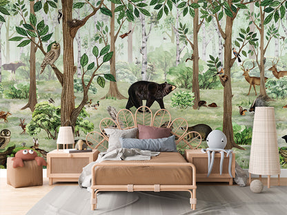 Forest Lookbook luxury wallpaper in kids room interior — Artehub Egypt