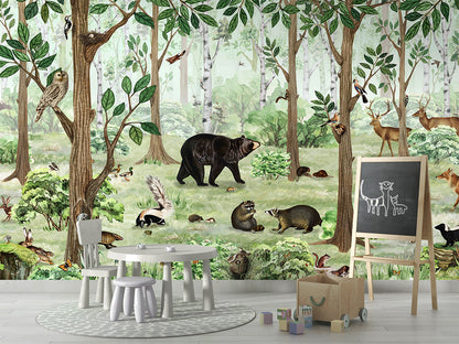 Forest Lookbook luxury wallpaper in kids room interior — Artehub Egypt