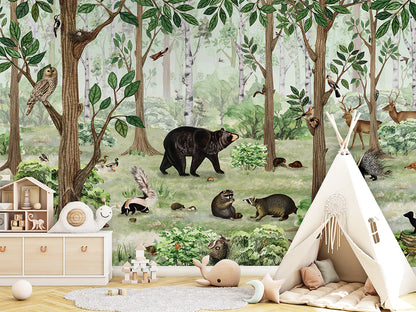 Forest Lookbook luxury wallpaper in kids room interior — Artehub Egypt