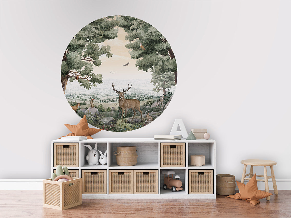 Forest Vista wall circle sticker by Artehub