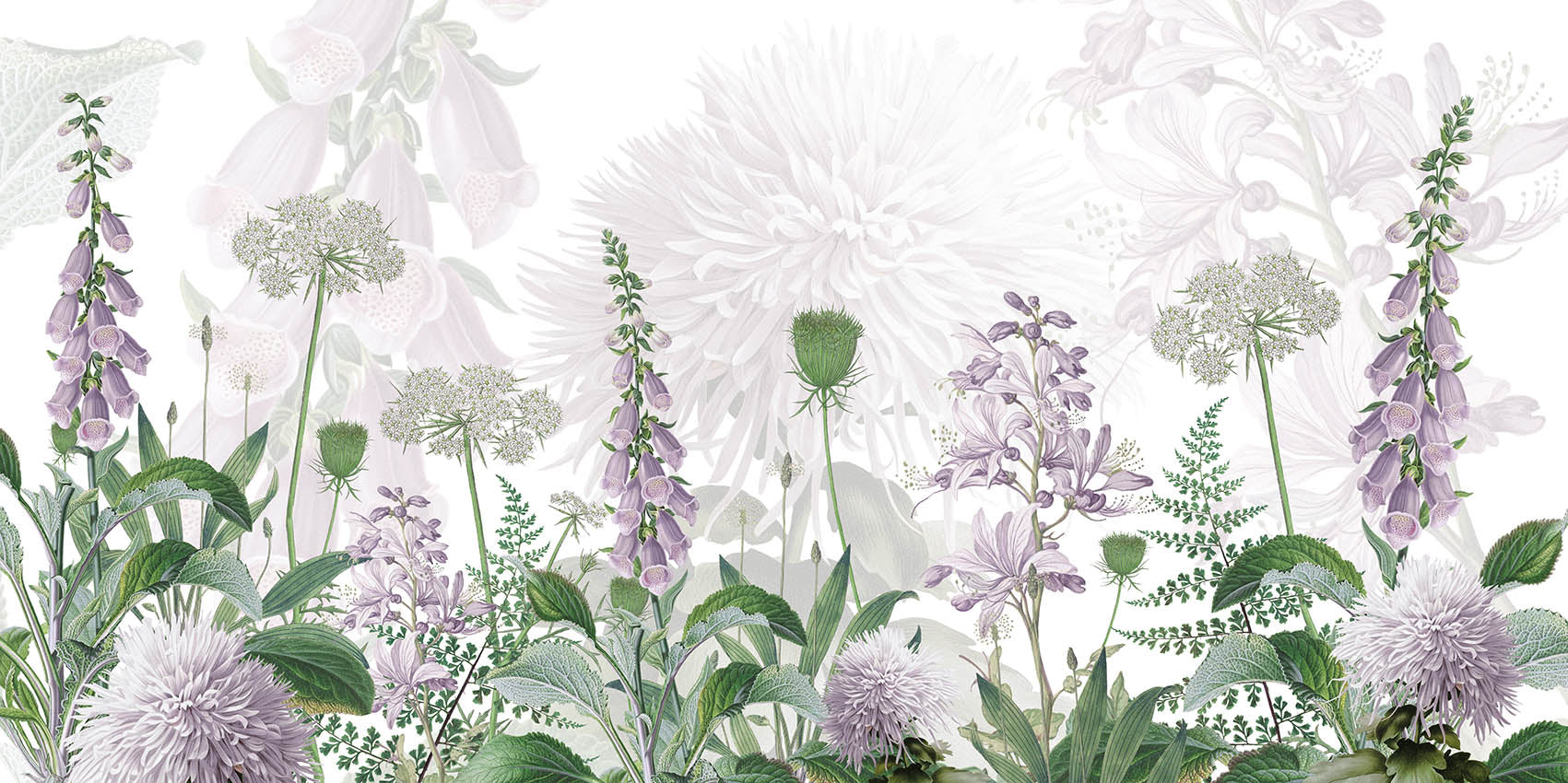 Foxglove Flowers wallpaper design — Artehub Egypt