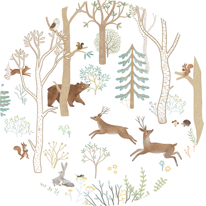 Frisky Forest - Blue - Circle