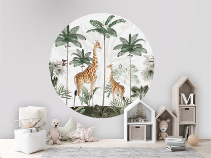 Gracious Giraffes wall circle sticker by Artehub