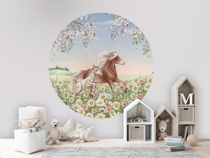 Happy Horses wall circle sticker by Artehub