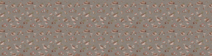 Happy Hedgehog - Brown European wallpaper motif design for kids room — Artehub Egypt