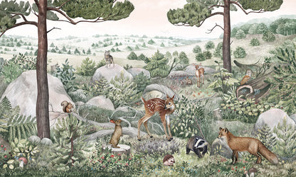 Happy Hills European mural wallpaper design for kids room — Artehub Egypt
