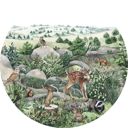 Happy Hills wall circle sticker by Artehub