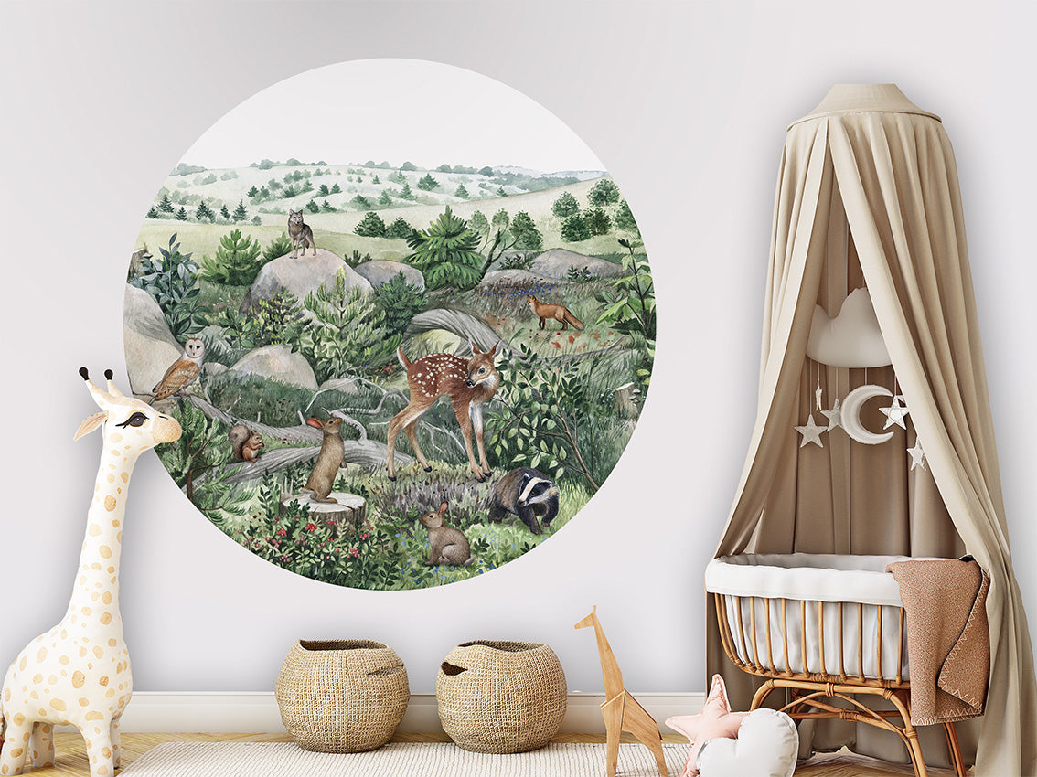 Happy Hills wall circle sticker by Artehub