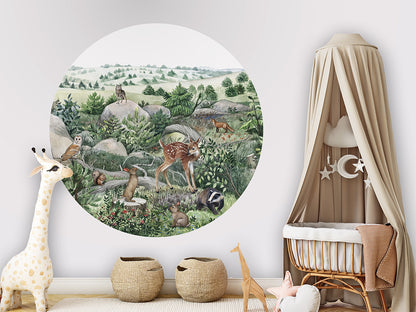 Happy Hills wall circle sticker by Artehub