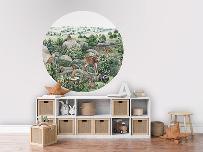 Happy Hills wall circle sticker by Artehub
