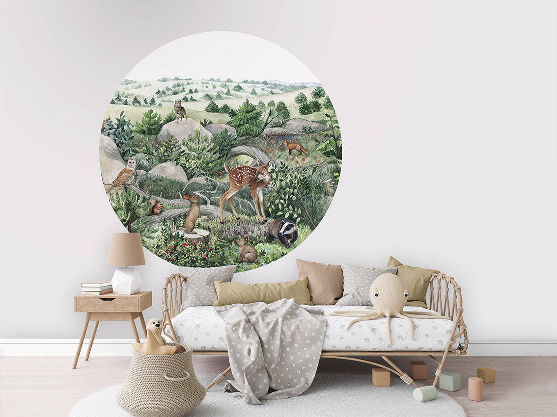 Happy Hills wall circle sticker by Artehub